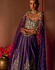 Purple Corset Lehenga Set