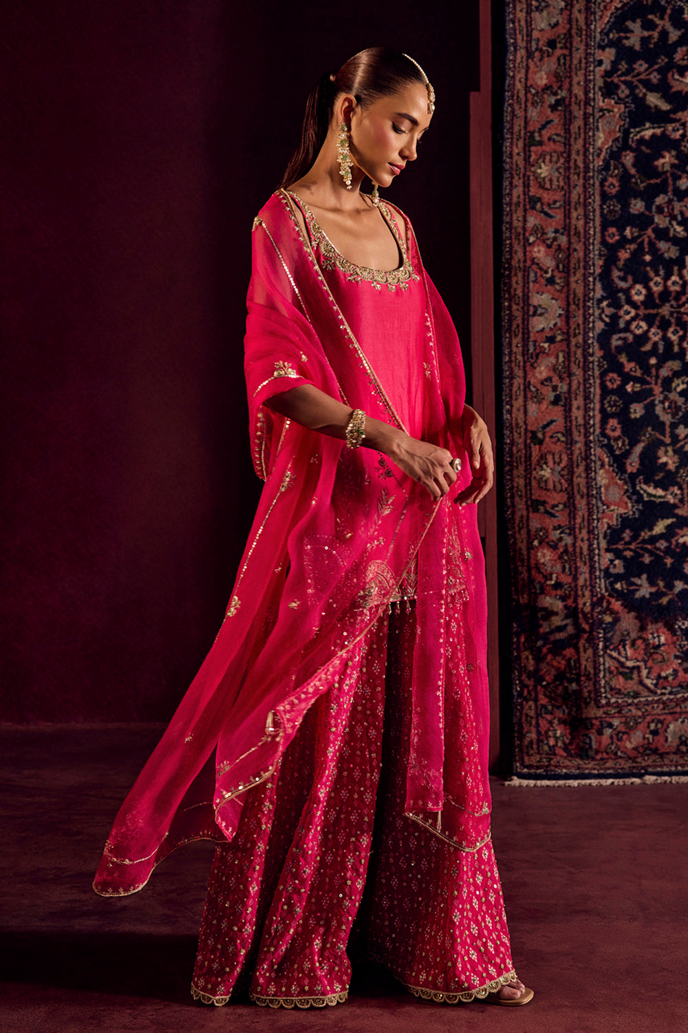 Rani Pink Sharara Set