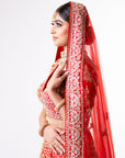 Sunny's Red Heritage Lehenga XI - Ready to Ship