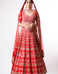 Sunny's Red Heritage Lehenga XI - Ready to Ship