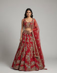 Sunny's Red Heritage Lehenga XIV - Ready to Ship