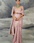 Rose Pink Saree Set | Baroda