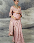 Rose Pink Saree Set | Baroda