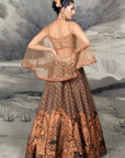 Rust Orange Chevron Skirt Set | Baroda