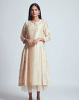 Amna Daisy Ivory Twin Layer Summer Dress - Ready to Ship