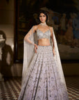 Blue Crystal Lehenga Set