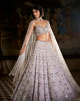 Blue Crystal Lehenga Set