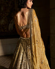 Antique Gold Mirror Work Lehenga Set