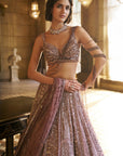 Dusty Mauve Sequin Lehenga Set