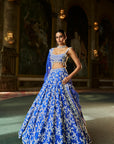 Blue Thread Work Lehenga Set