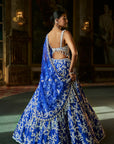 Blue Thread Work Lehenga Set