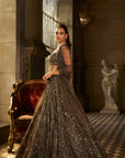 Charcoal Sequin Lehenga Set