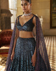 Multi - Coloured Sequin Lehenga Set