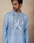 Powder Blue Embroidered Kurta Set