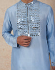 Powder Blue Embroidered Kurta Set