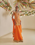 Orange Gota Patti Sharara Set