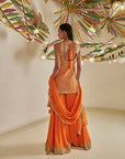 Orange Gota Patti Sharara Set