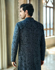 Charcoal Thread Work Sherwani Set