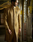 Military Green Sherwani Set