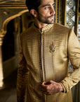 Military Green Sherwani Set