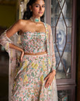 Multi-Coloured Corset Sharara Set