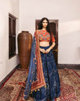 Sitara Red & Blue Lehenga Set