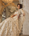 Ivory Gold Three-Dimensional Lehenga Set - Ready to Ship