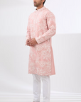 Pink Silk Dori Embroidered Kurta Set - Ready to Ship