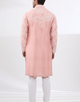 Pink Silk Dori Embroidered Kurta Set - Ready to Ship