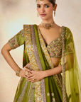 The Aam Panna Lehenga with 2 Dupattas - Ready to Ship