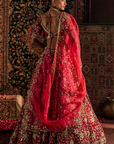 Red Munira Bridal Lehenga Set