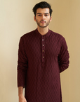 Ox Blood Kurta Set - Ready to Ship