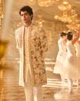 Nude Open Sherwani Set