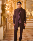 Wine Open Sherwani Set