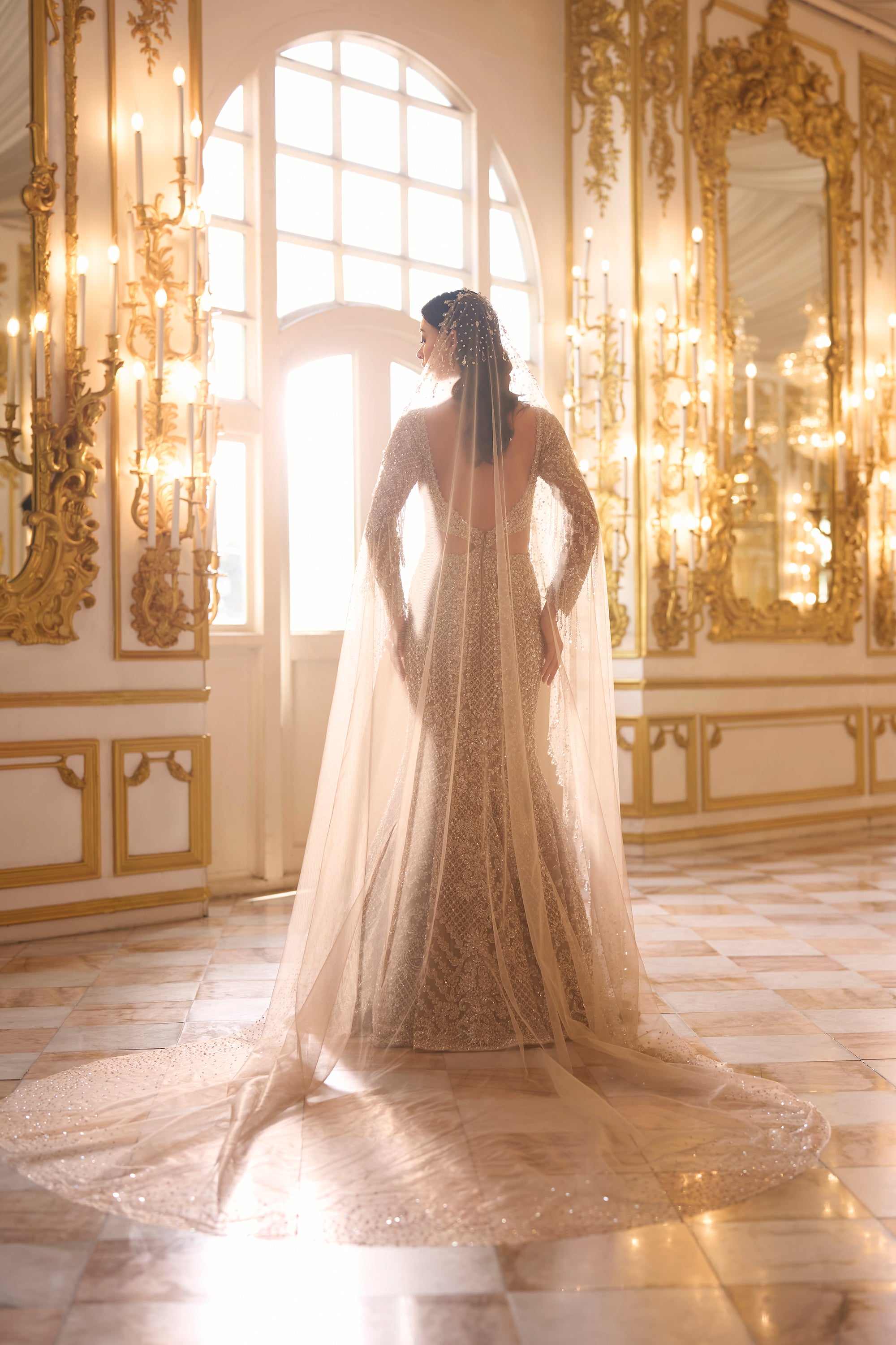 Champagne Sequin Gown