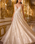 Ivory Mirror Work Gown