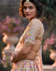 Multi Coloured Floral Lehenga Set