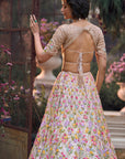 Multi Coloured Floral Lehenga Set