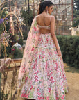 Powder Peach Multi-Coloured Lehenga Set