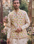 Multi-coloured floral Bundhi Set