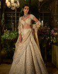 Light Gold Pearl Lehenga Set