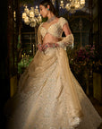 Light Gold Pearl Lehenga Set