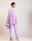 Lilac Asymmetrical Cape Set