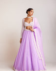 Lilac Organza Lehenga Set