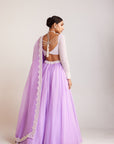 Lilac Organza Lehenga Set