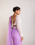Lilac Pre-Draped Saree Set
