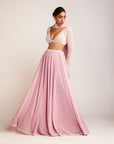 Powder Pink Lehenga Pant Set