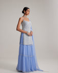 Dew Blue Kurta And Sharara Set