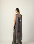 Metallic Grey Sharara With Kurta Set