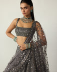 Metallic Grey Lehenga Set